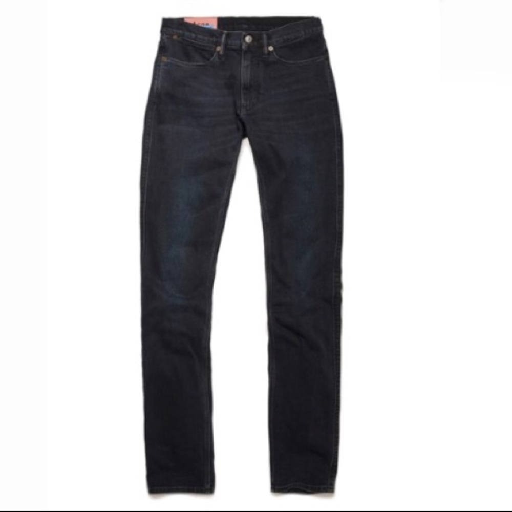 Acne Studios Melk Slim Fit Jeans in Blue Black Bla Konst Stockholm